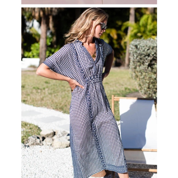 Emerson Fry Blue and White Striped Dress Coverup - Picture 12 of 16